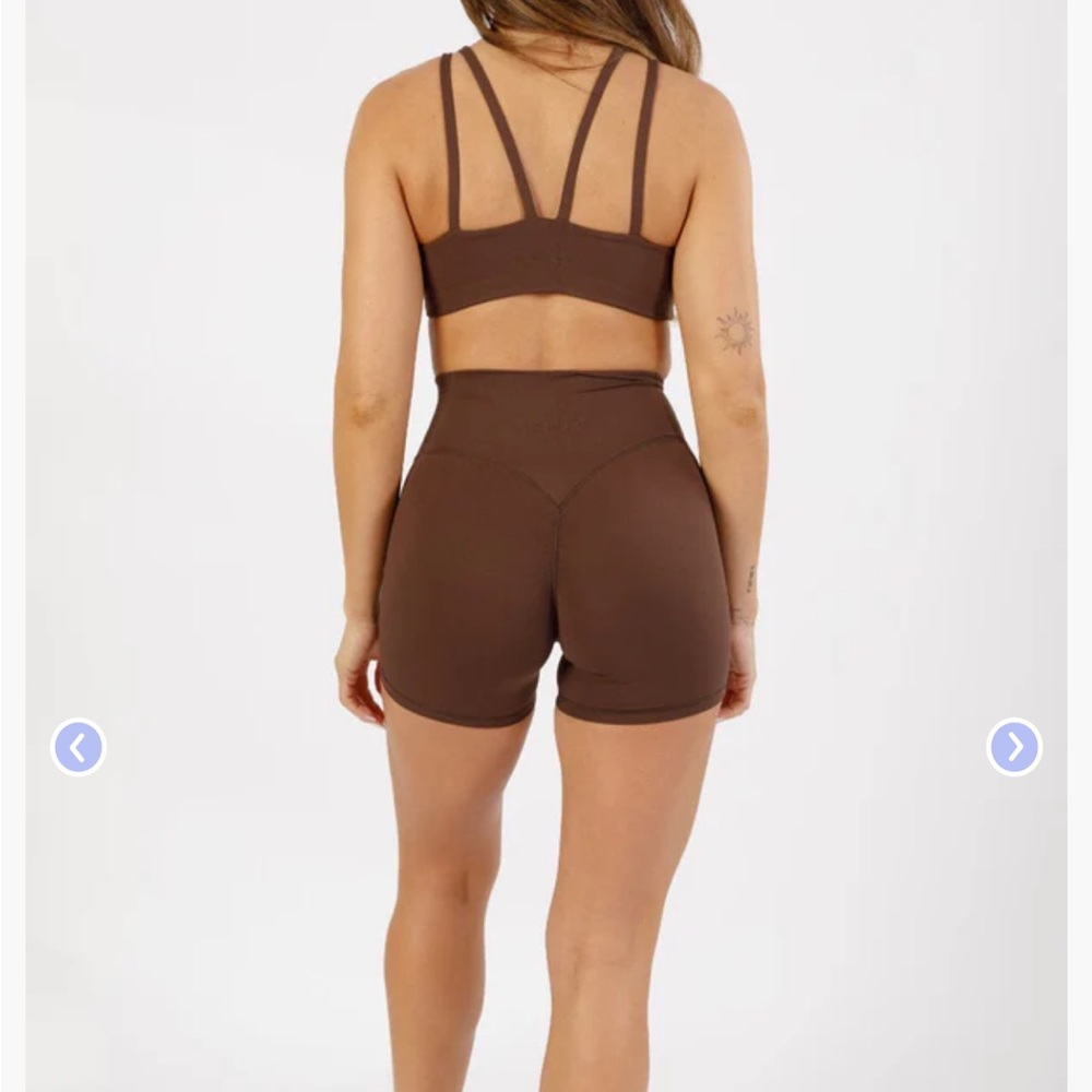 Paragon Fitwear Sculptseam Plus Short 5" Brown | S | NWOT